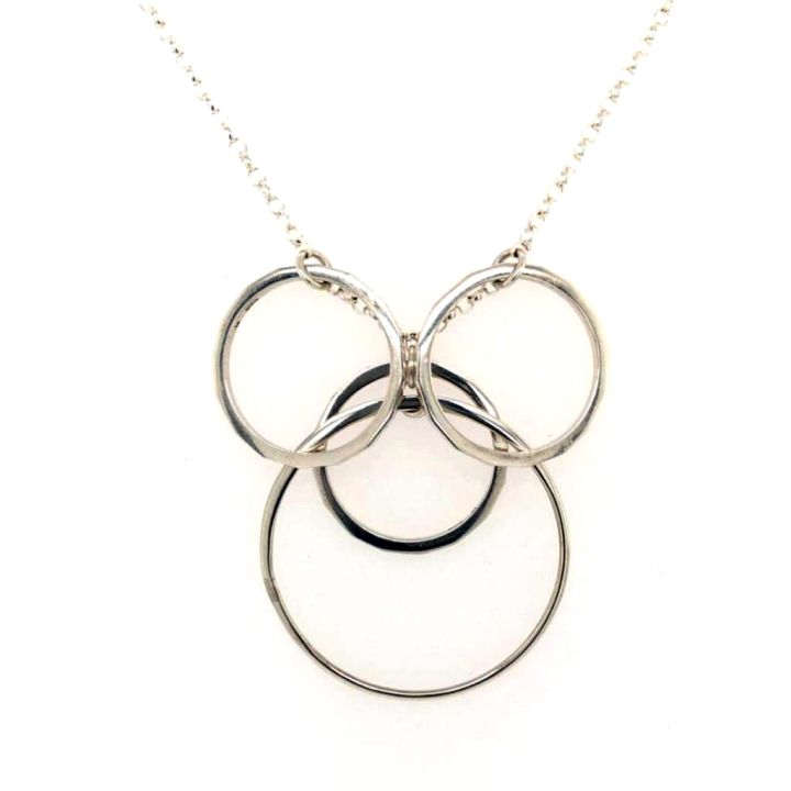 Sterling Silver Multi Circles Necklace