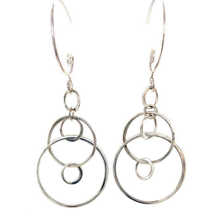 Sterling Silver Tribal Swirl Earrings