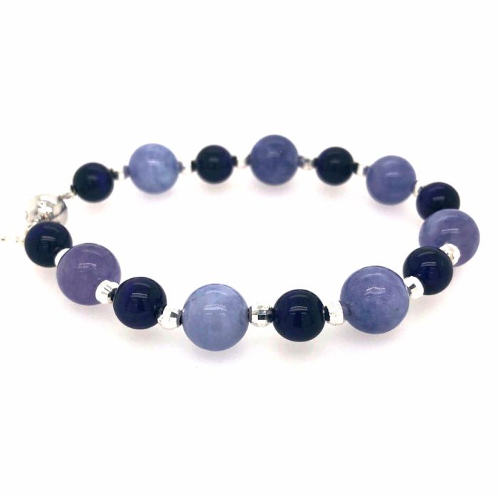 Tanzanite Quartz & Purple Tiger Eye Bracelet